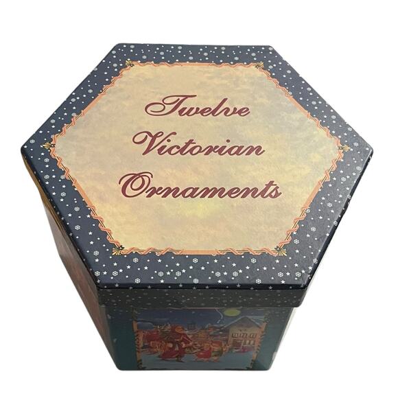 12 Victorian Santa with Angels 10" Christmas Ornaments Paper Mache Decoupage - Picture 8 of 10